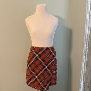 Plaid Brown Women's Skirt